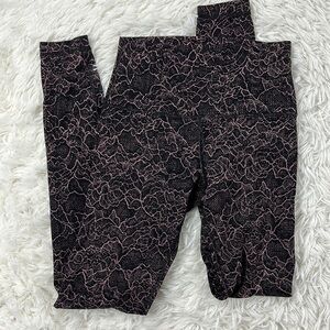 Lululemon Align Pant *Full Length 28" Lacescape Spanish Rose Black